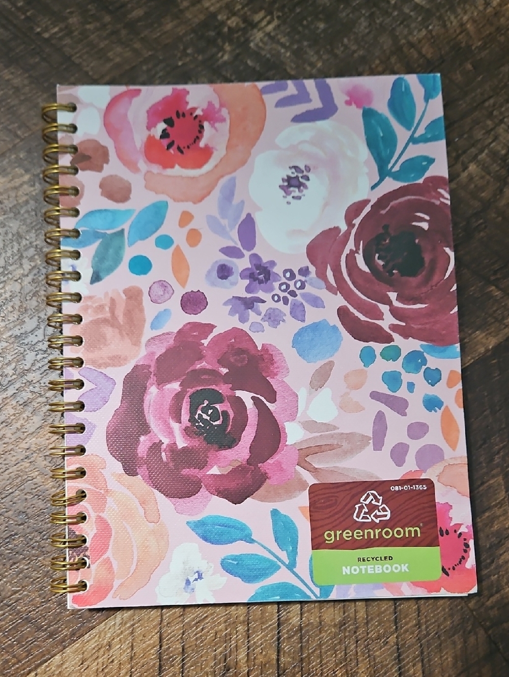 Floral Spiral-Bound Notebook - Pink & Rose